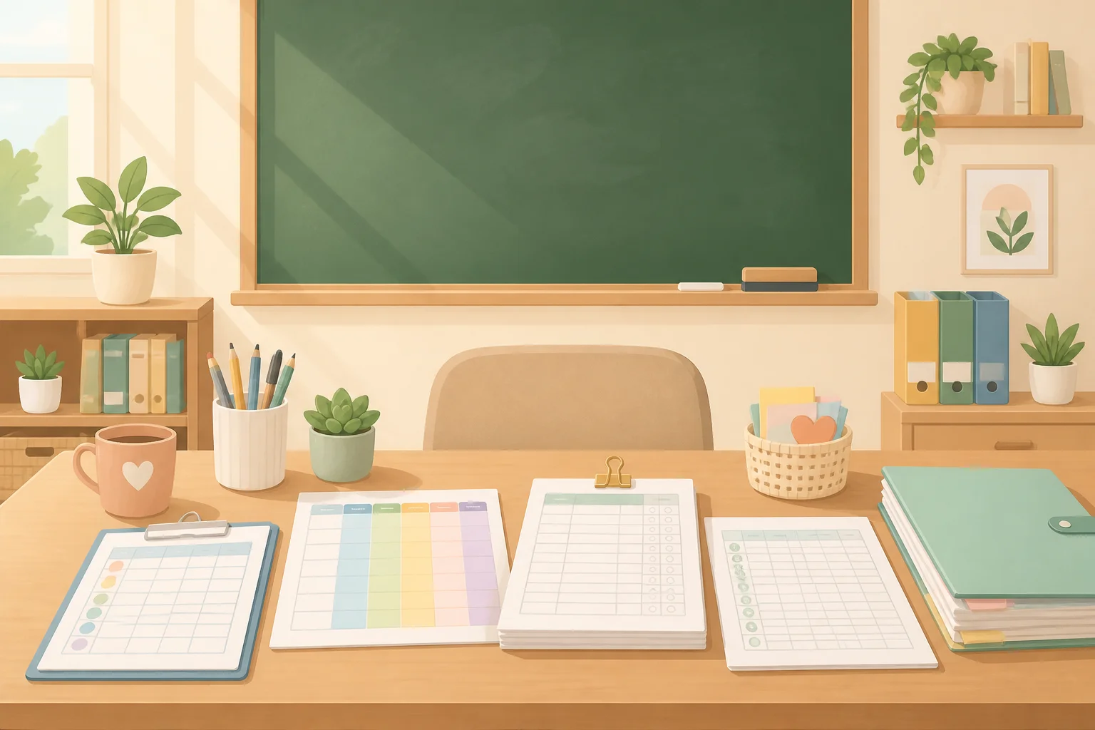 班導師必備：班級管理列印表格大全——值日表、課程表、點名冊、請假單模板免費列印