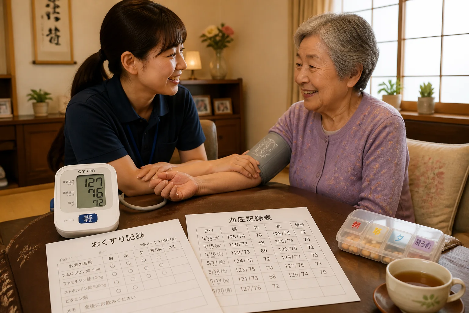 在宅介護の記録をもっとラクに——無料テンプレート活用法(服薬・血圧・申し送り)