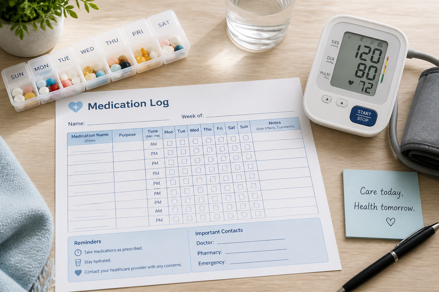 Medication Log & MAR Sheets: The Complete Caregiver's Guide to Medication Tracking (Free Printable Templates)
