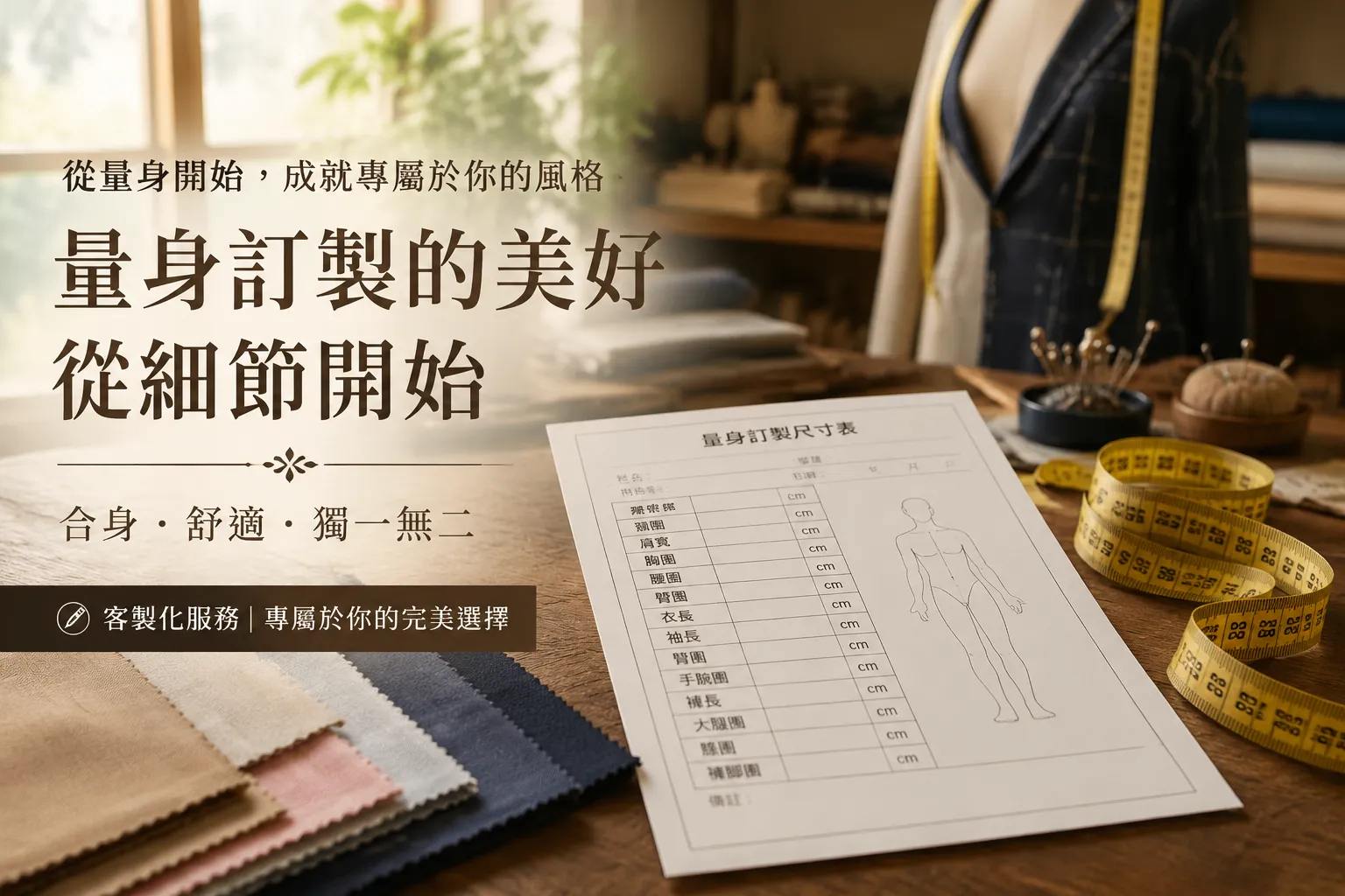 服裝量身表完全指南:裁縫訂製與修改衣服必備免費列印範本